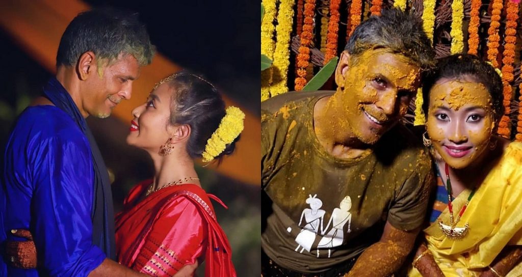 Milind Soman and Ankita Konwar