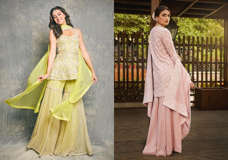 Shimmer In Sharara - Bold Outline : India's leading Online Lifestyle ...