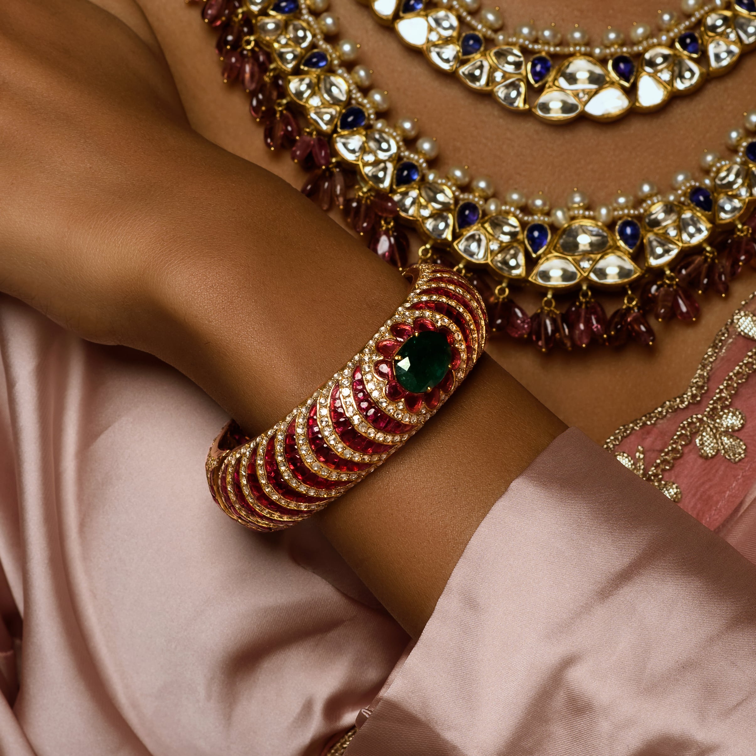 Dark Maharaja Vajra Open cuff | Amrapali | The Jewellery Editor