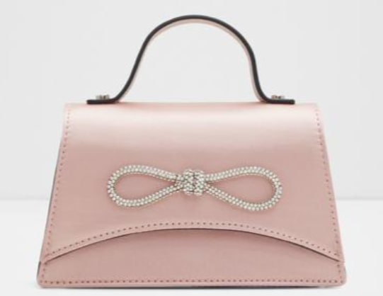 Aldo Mini Crossbody Bag with Embellished Bow in Pink-Green